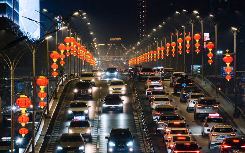 Lampu Perayaan Terangi Kota Wuhan