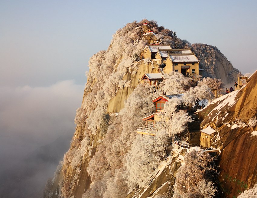 Gunung Huashan, Lautan Awan Menanti