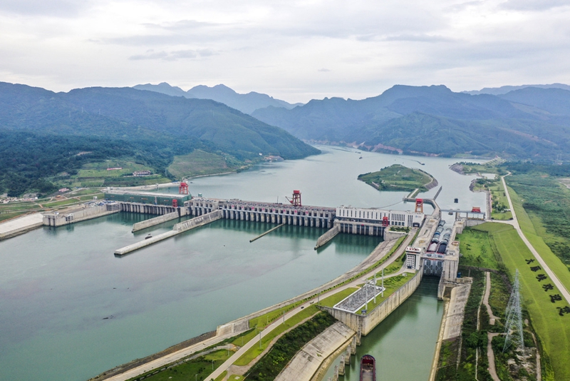 Foto bertarikh 2 September 2023 ini memperlihatkan kemudahan pengurusan sumber air Datengxia yang terletak di barat daya China. (foto/Xinhua)
