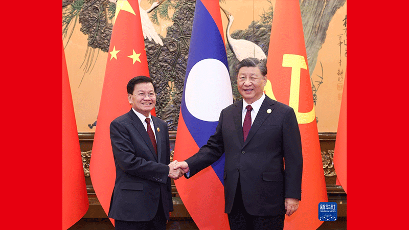 Xi Bertemu Presiden Laos