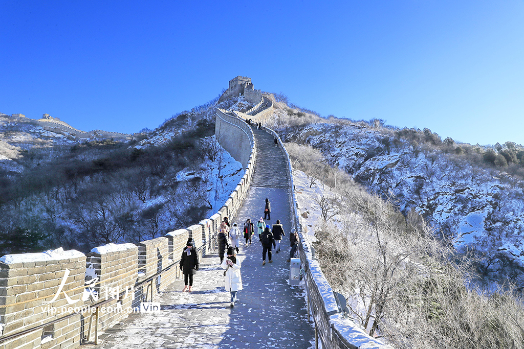 Panorama Tembok Besar Berselimut Salji