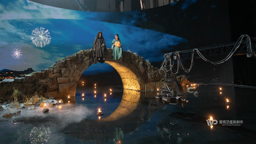 Teknologi digital digunakan dalam penghasilan rakaman bahagian filem selama lebih 3,000 minit untuk The Story of Mystics, sebuah drama busana terbitan iQIYI. (Foto/China Daily)
