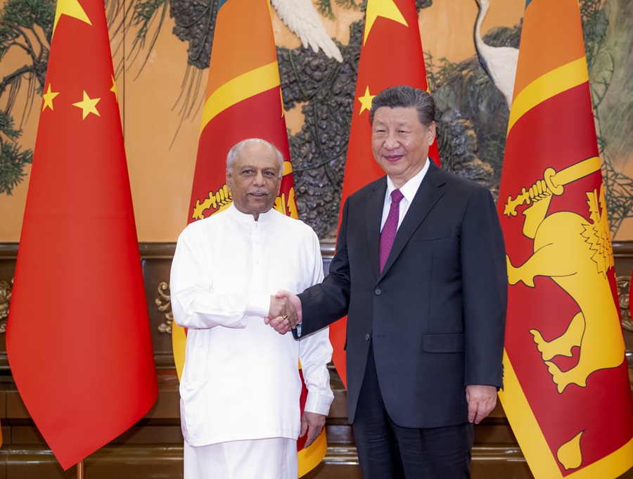 Xi Ditemui Perdana Menteri Sri Lanka