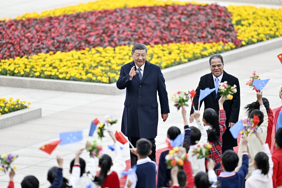 Xi Bertemu Presiden Micronesia