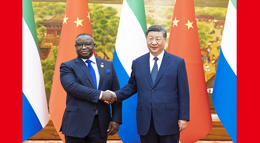 Xi Bertemu Presiden Sierra Leone