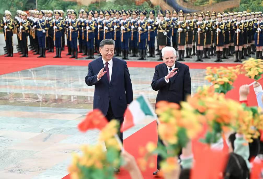 Presiden Xi Bertemu Presiden Itali Mattarela