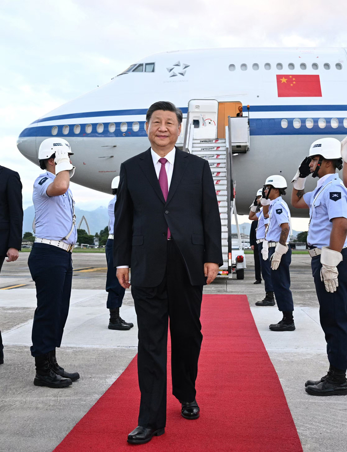 Xi Tiba di Rio de Janeiro untuk Sidang Kemuncak G20 dan Lawatan Rasmi