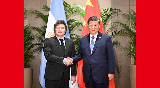 Presiden Xi Bertemu Presiden Argentina Milei