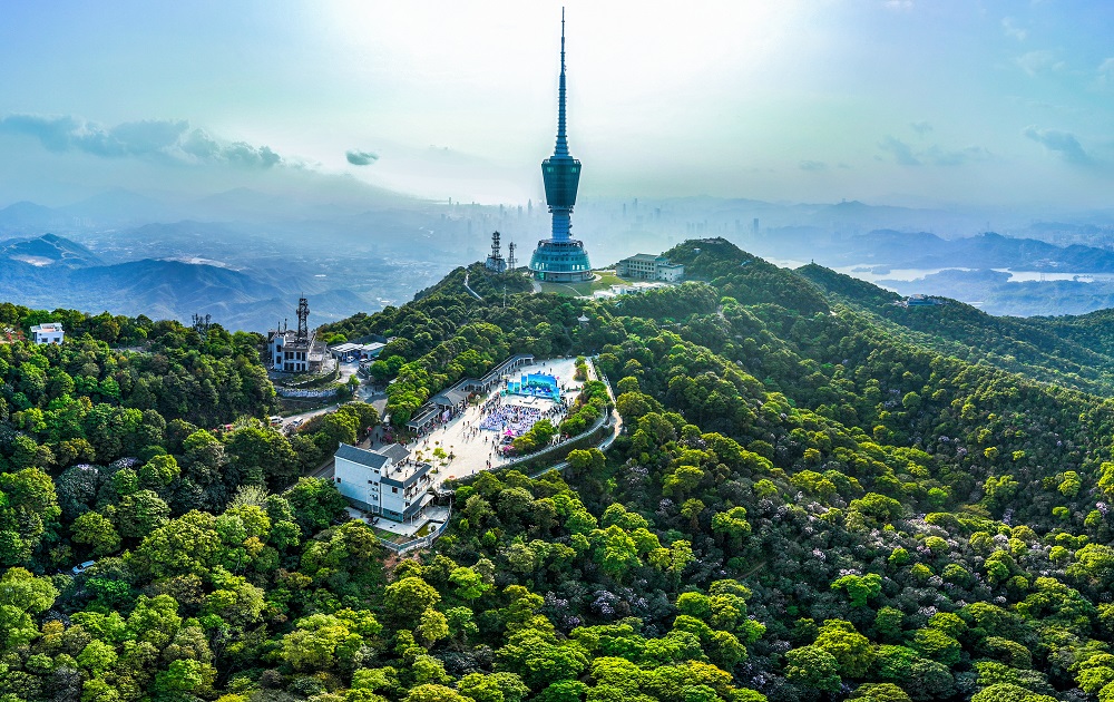 Pemandangan Bandar Shenzhen dari Gunung Wutong
