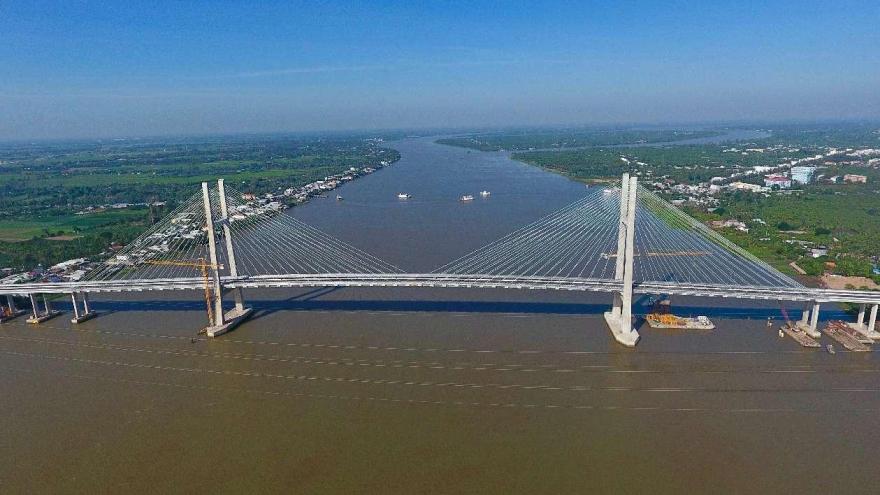 Foto memaparkan Jambatan Cao Lanh di Vietnam yang dibina oleh sebuah syarikat China. (Wu Feng)