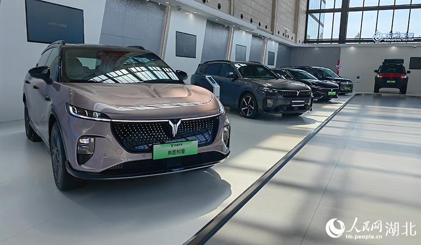 Automobil yang dipamerkan di Pusat Inovasi Global Dongfeng Motor di Wuhan. (People’s Daily Online/Guo Tingting)