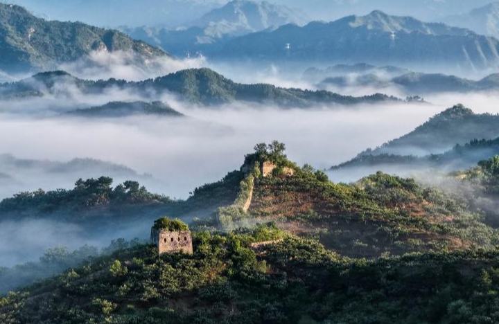 Pemandangan Tembok Besar Hongshankou, Hebei