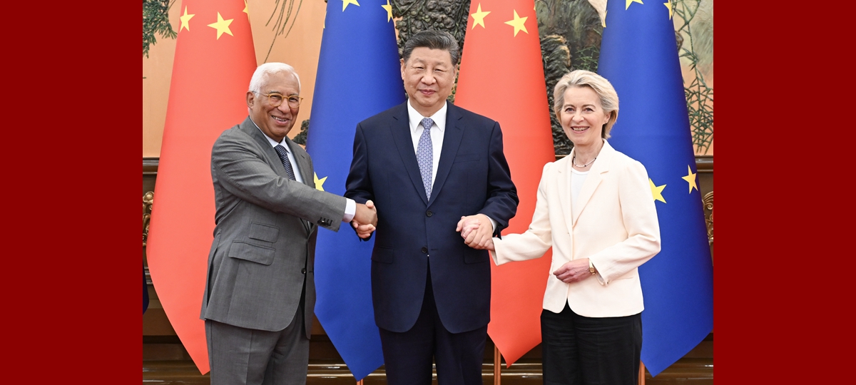 Xi Terima Kunjungan Presiden Majlis Eropah dan Presiden Suruhanjaya Eropah
