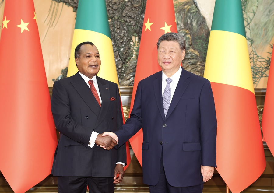 Xi Adakan Pertemuan dengan Presiden Republik Congo, Denis Sassou Nguesso