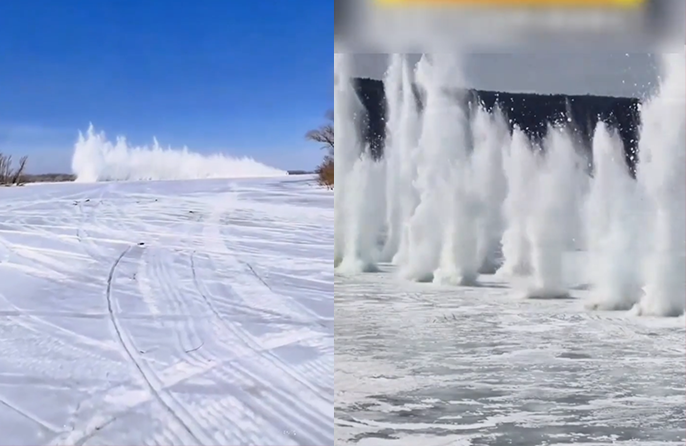 Letupan Ais di Sungai Heilongjiang