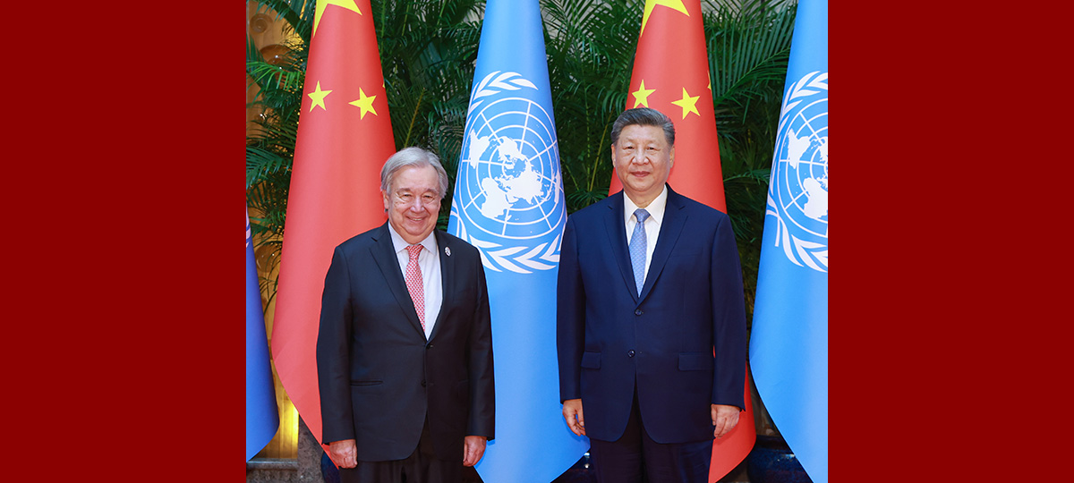 Xi Bertemu Guterres di Shanghai